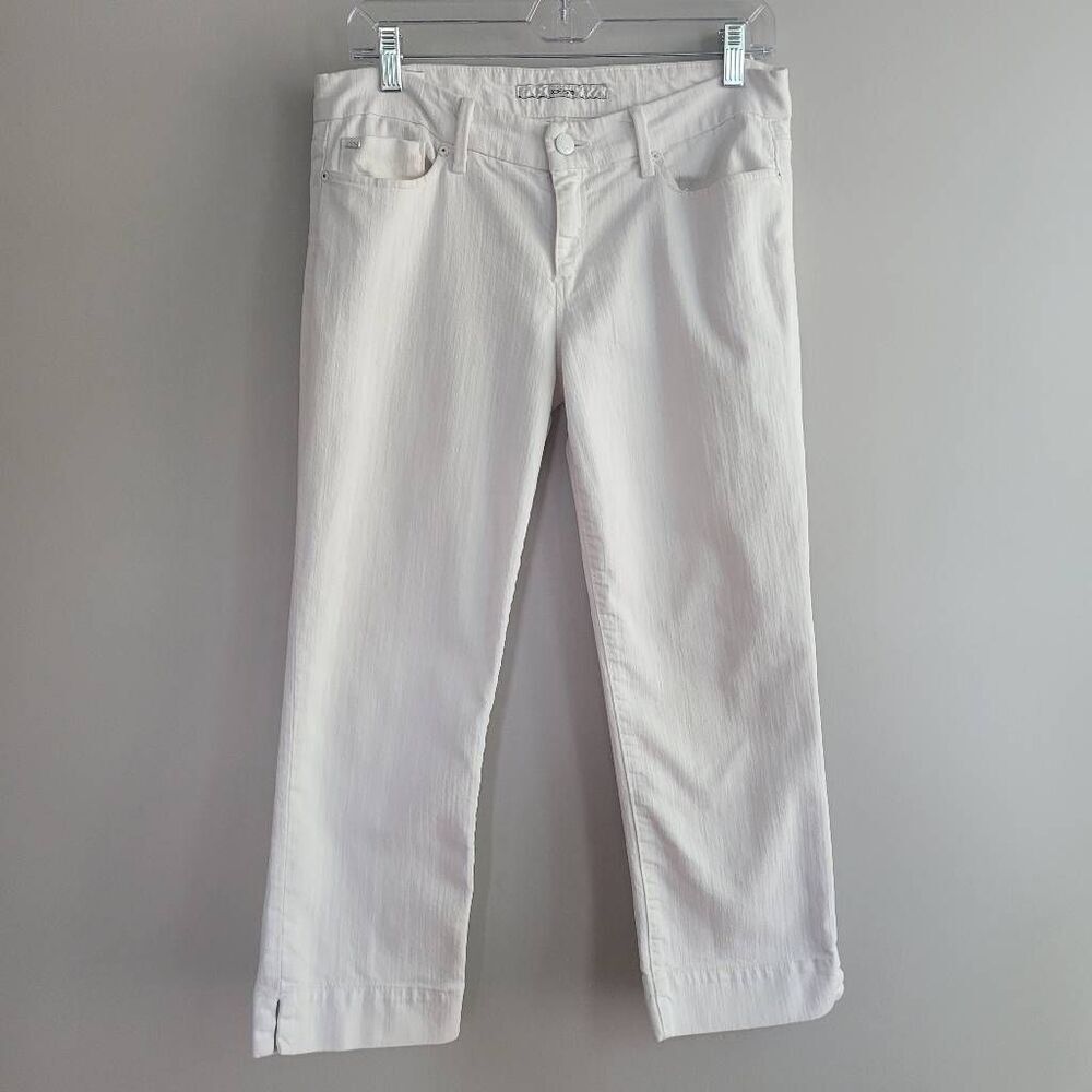 Joe's jeans white socialite kicker straight leg split hem cropped‎ minimalist
